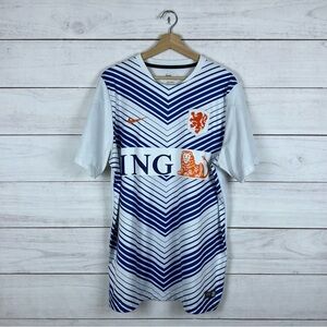 Nike Blue and White Men's Jersey